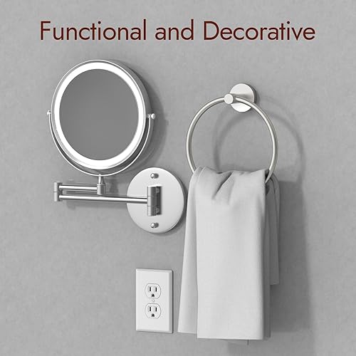 Miniatura 3 de Toallero de anillo de baño, moderno anillo de toalla de mano de baño, colgadores de cocina para pared, níquel cepillado de acero inoxidable pesado