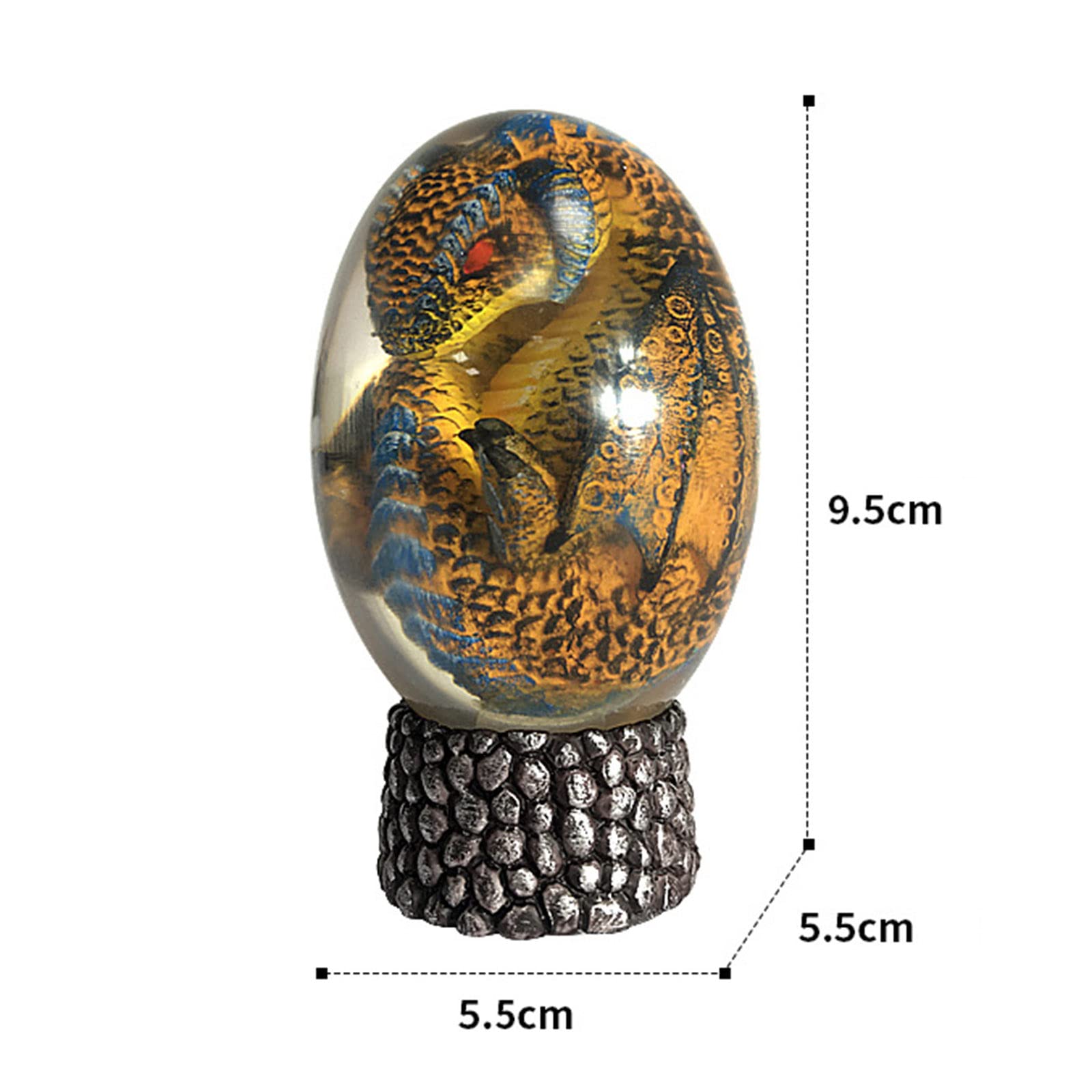 Amazon.co.jp: WKAUKGJH 溶岩ドラゴン卵結晶透明な龍の卵、発光ベース