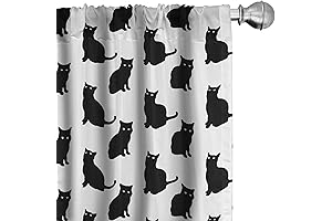 Ambesonne Cat Window Curtains for Windows