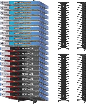 4 Pack Wall Mount DVD Storage Shelf for , CD & Video Game Case - Heavy-Duty Metal CD Rack for PS5 PS4 Xbox Switch - Floating DVD Media Storage Holder & Game Organizer for Gaming Room, Holds 76 Discs