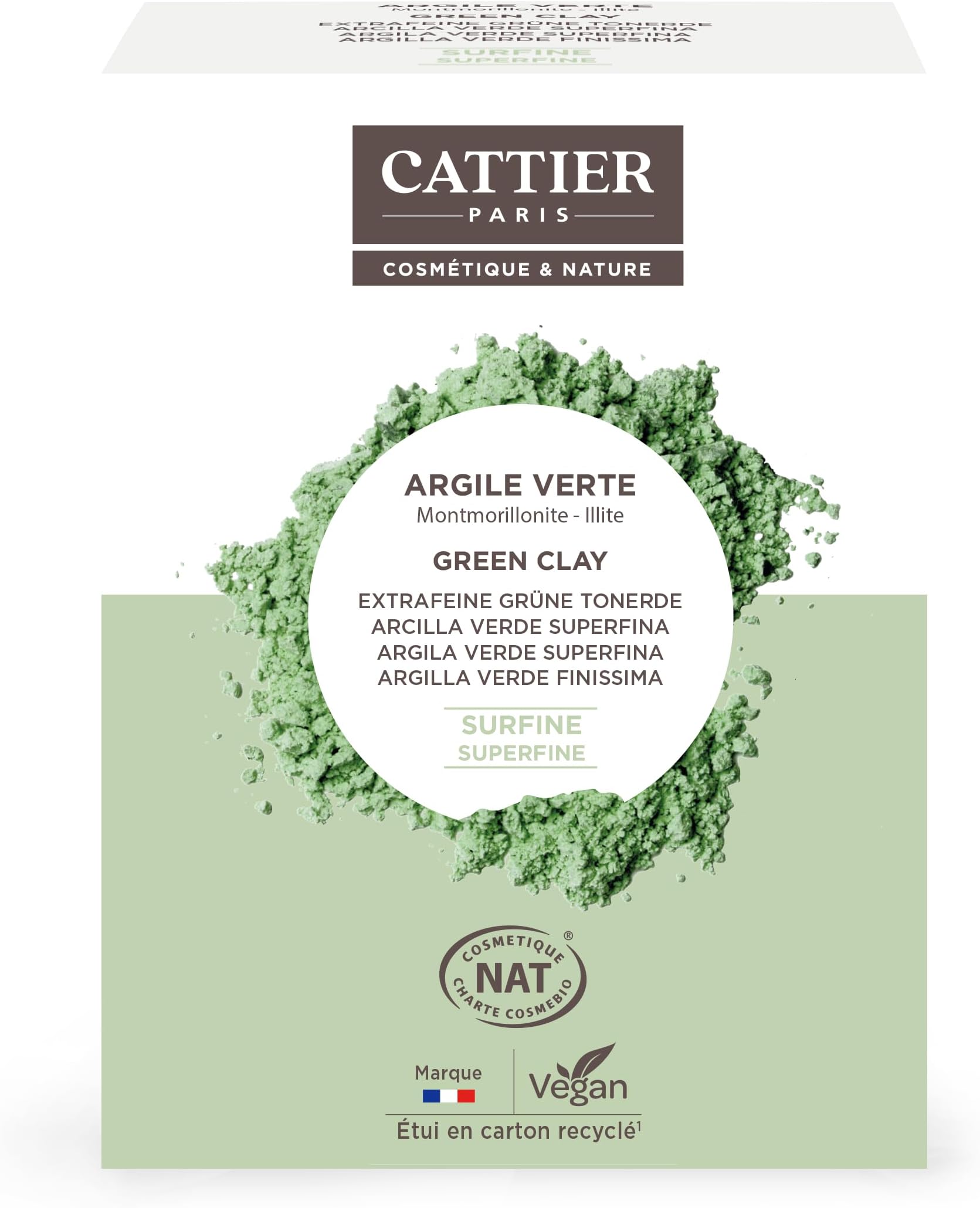 Super Fine Green Clay by Cattier, Paris - 1kg