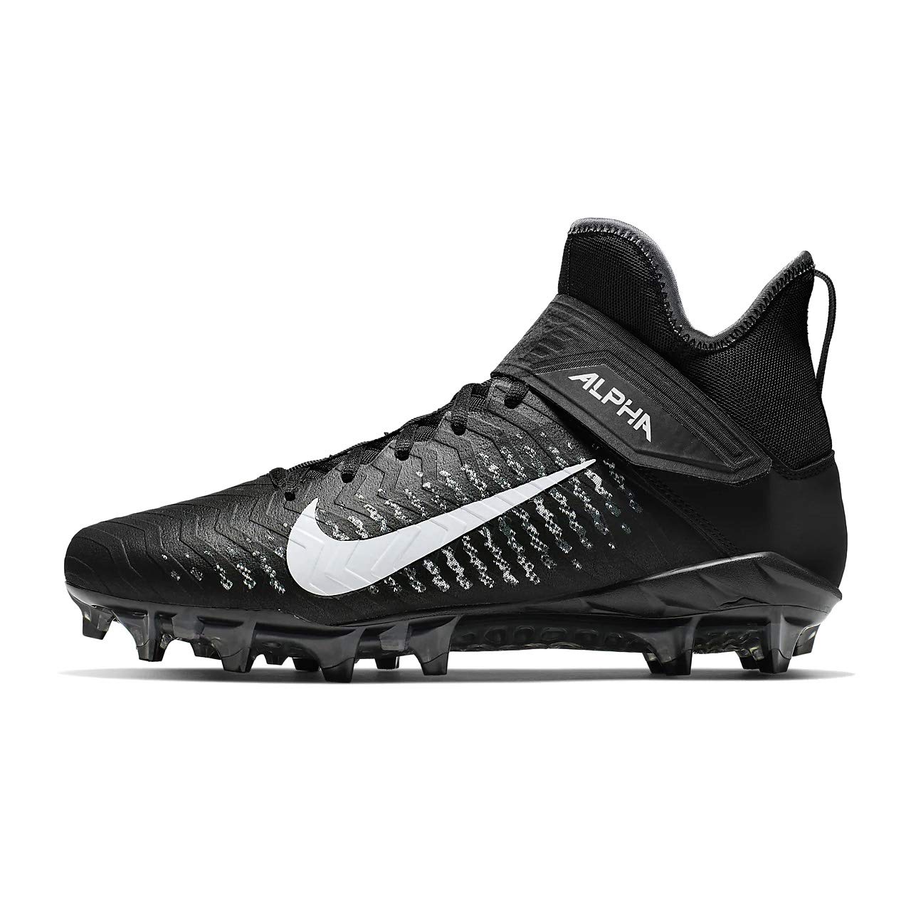 NikeMen's Alpha Menace Pro 2 D Football Cleats - Black/White,7M US