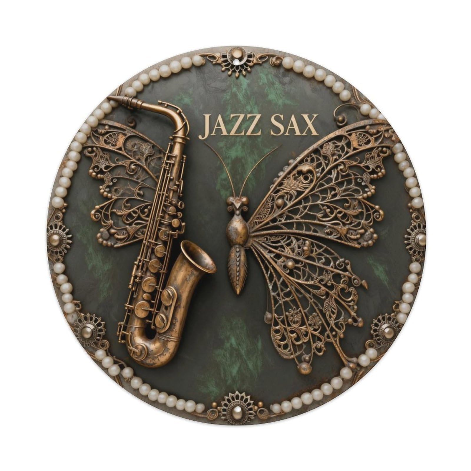 Jazz Sax Metal Art Metal Tin Sign Plaque