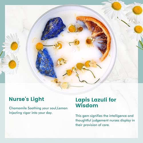 Miniatura 5 de Vela ligera para enfermeras, regalos de enfermera para mujeres, regalo de agradecimiento para enfermera, manzanilla reconfortante y limón vigoroso,