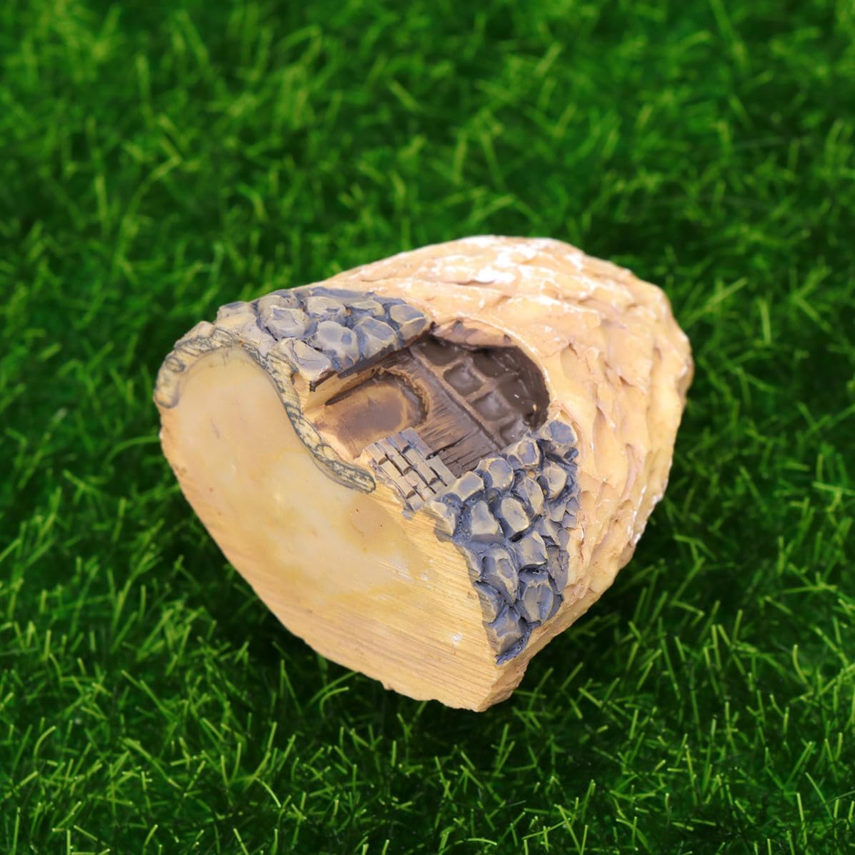 INOOMP Miniature Cave House Decoration for Terrarium and Landscape Resin