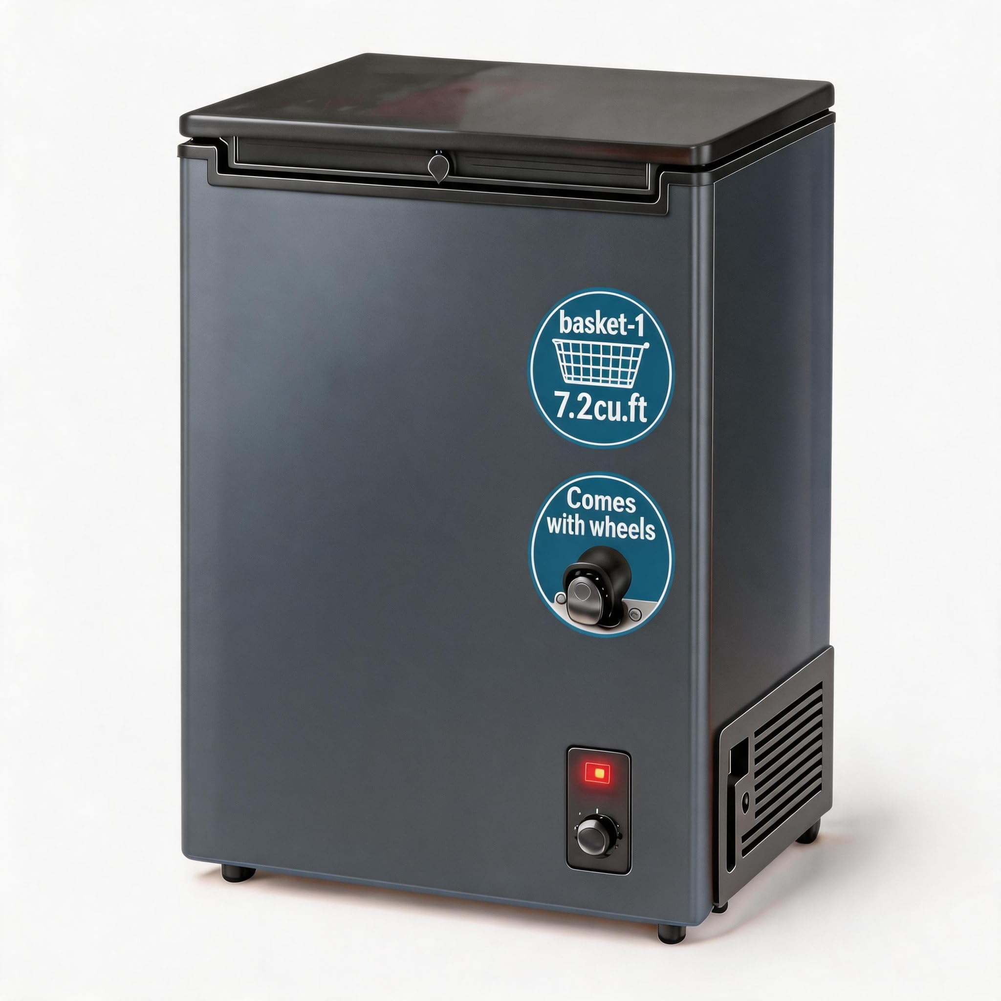 Snowflk 125LE 7.2 cu ft Chest Freezer Black