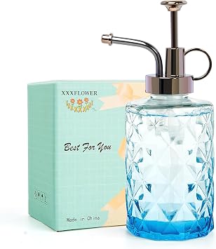 FLOWER Upgraded Glass Plant Mister Spray Bottle 0.33L/11.15oz Decorative Spritzer Watering for Indoor House Plant Spritzer Succulent Watering Bottle
