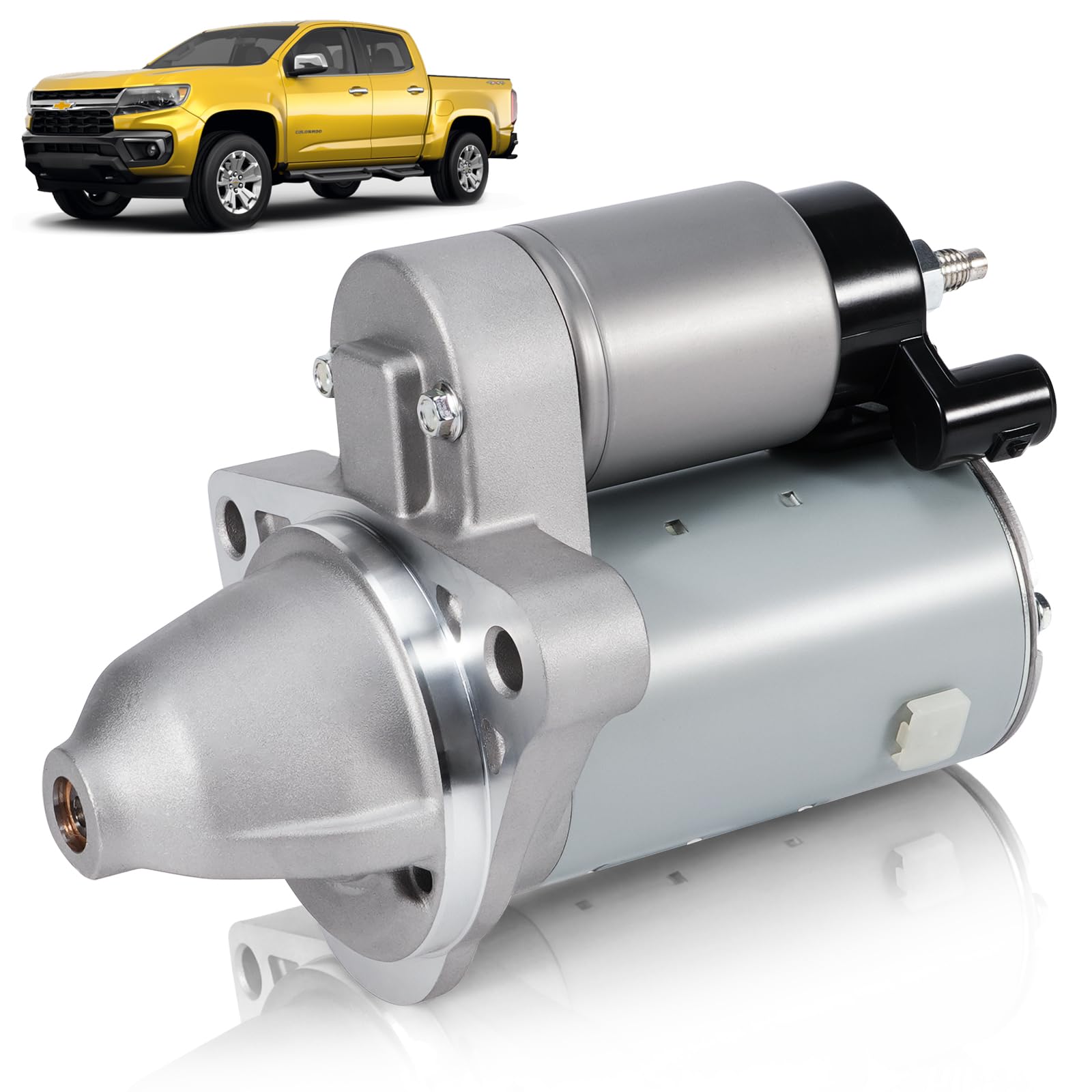 12626963 New Starter Motor Fit for 2013-2022 Chevrolet Colorado Malibu Impala, GMC Canyon, Cadillac ATS CTS, Buick Lacrosse Regal L4 2.0L 2.5L 12V 1.3KW 11 Teeth, Replace 12657797 438000-1270