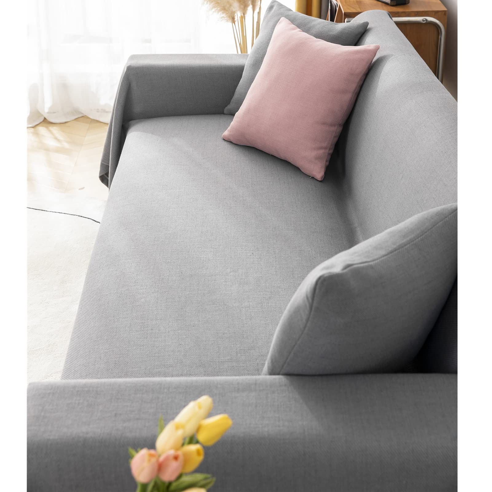 GOUTUI Plaid Canape 90 x 110 cm Ultra Douce et Duveteuse Plaid Canape Polaire Polyester pour Chambre Canapé Voyage, Gris Foncé GOUTUI Plaid Canape 90 x 110 cm Ultra Douce et Duveteuse Plaid Canape Polaire Polyester pour Chambre Canapé Voyage, Gris Foncé