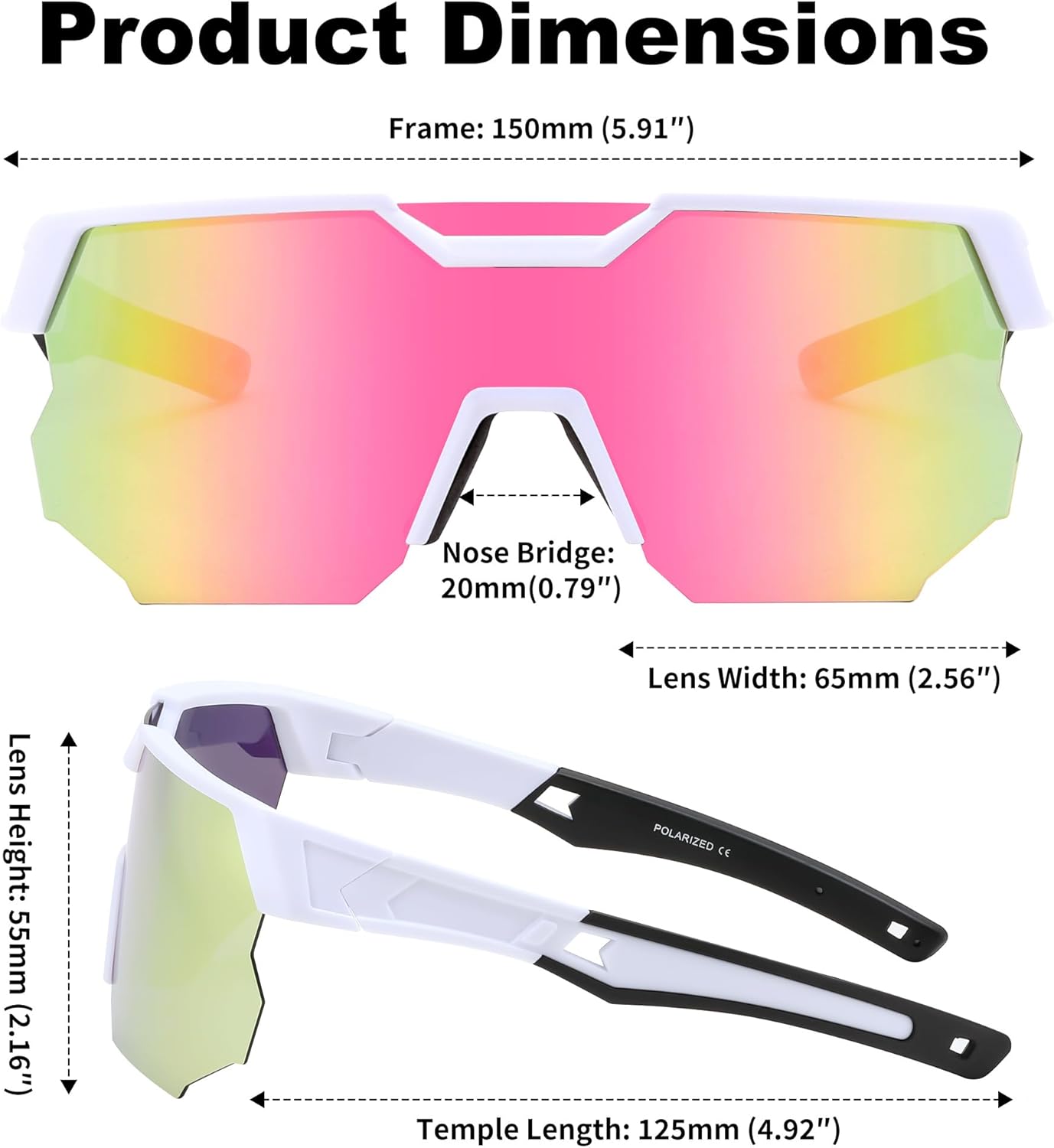 FEISEDY Polarized Sports Sunglasses for Men and Women,UV400 Baseball Sunglasses Youth Cycling Softball Goggles B0206 - Image 4