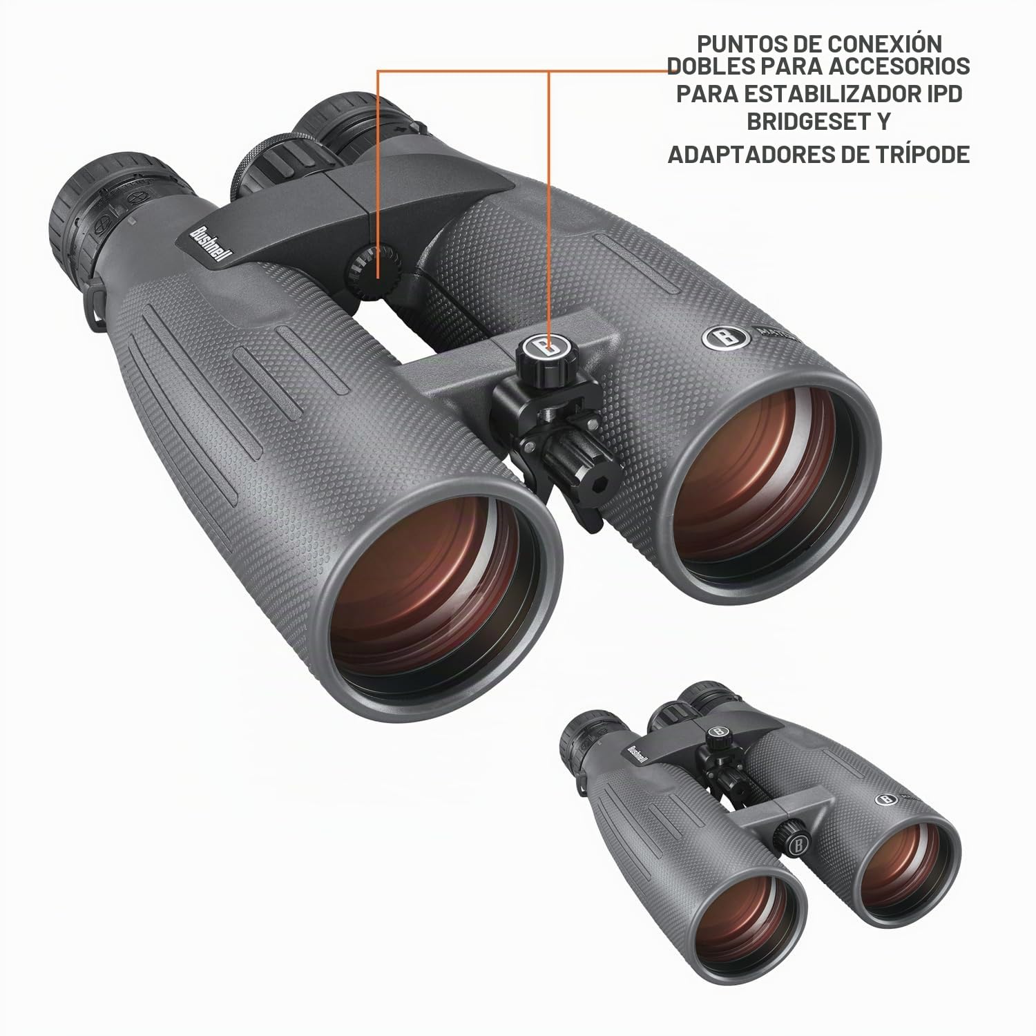 Bushnell Match Pro - Prismáticos de 15 x 56 Pulgadas, retícula MRAD de Disparo de precisión, Cristal Transparente, Bloqueo de Puente Mantiene Tus binoculares en la Misma posición exacta