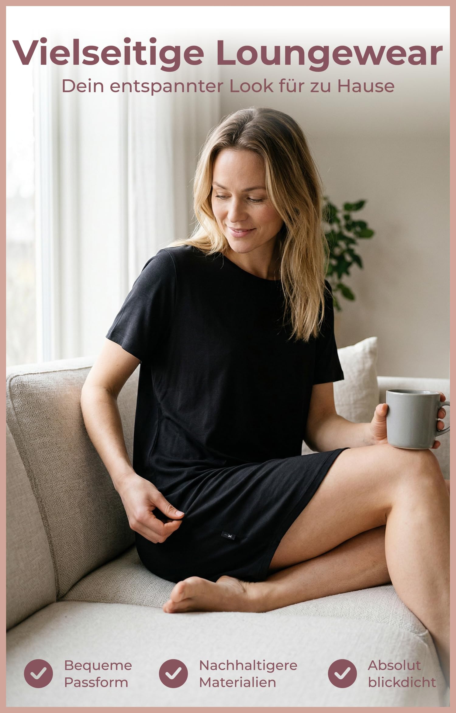 Camisón de manga corta para mujer, de bambú y algodón orgánico, transpirable para mujer, camiseta grande suave para dormir