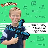 Vista 2 de Refresh Sports Boomerang para niños y adultos, suave, duradero, fácil de tirar y atrapar, para edades de 4 a 8 años, para exteriores, playa, juego