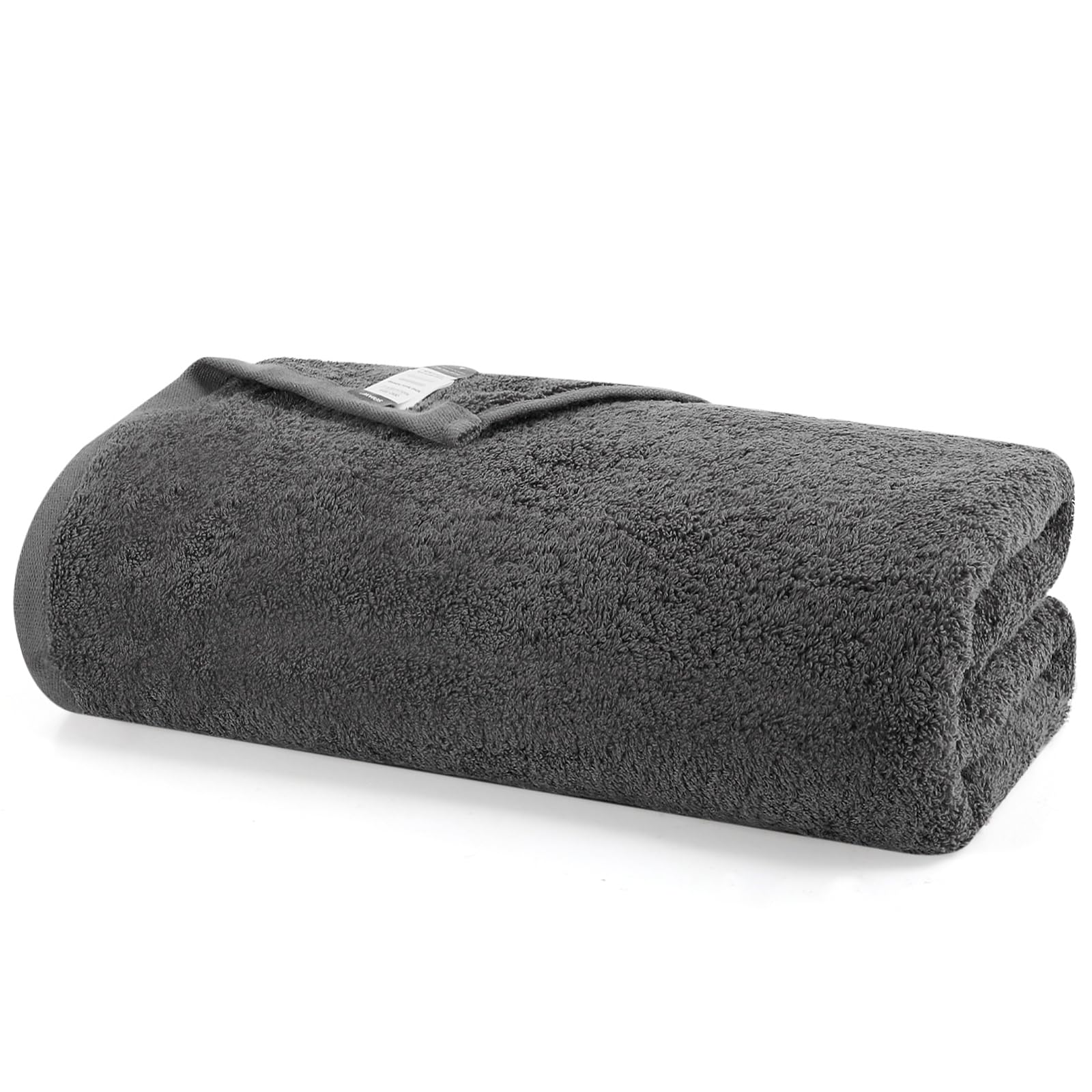 SEMAXE Grey Bath Towel 100 Cotton Bath Towel with Hanging Loop 55 x 27 Inch Soft Absorbent Quick