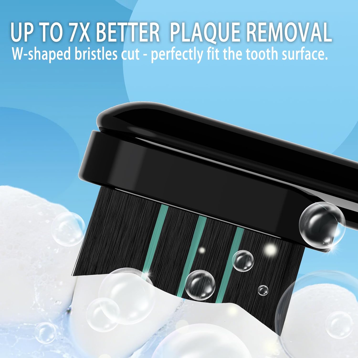 9 Pack Toothbrush Replacement Heads Compatible with Quip Ultra Next Generation Smart Toothbrush, Brush Head Refill for Adult, Black