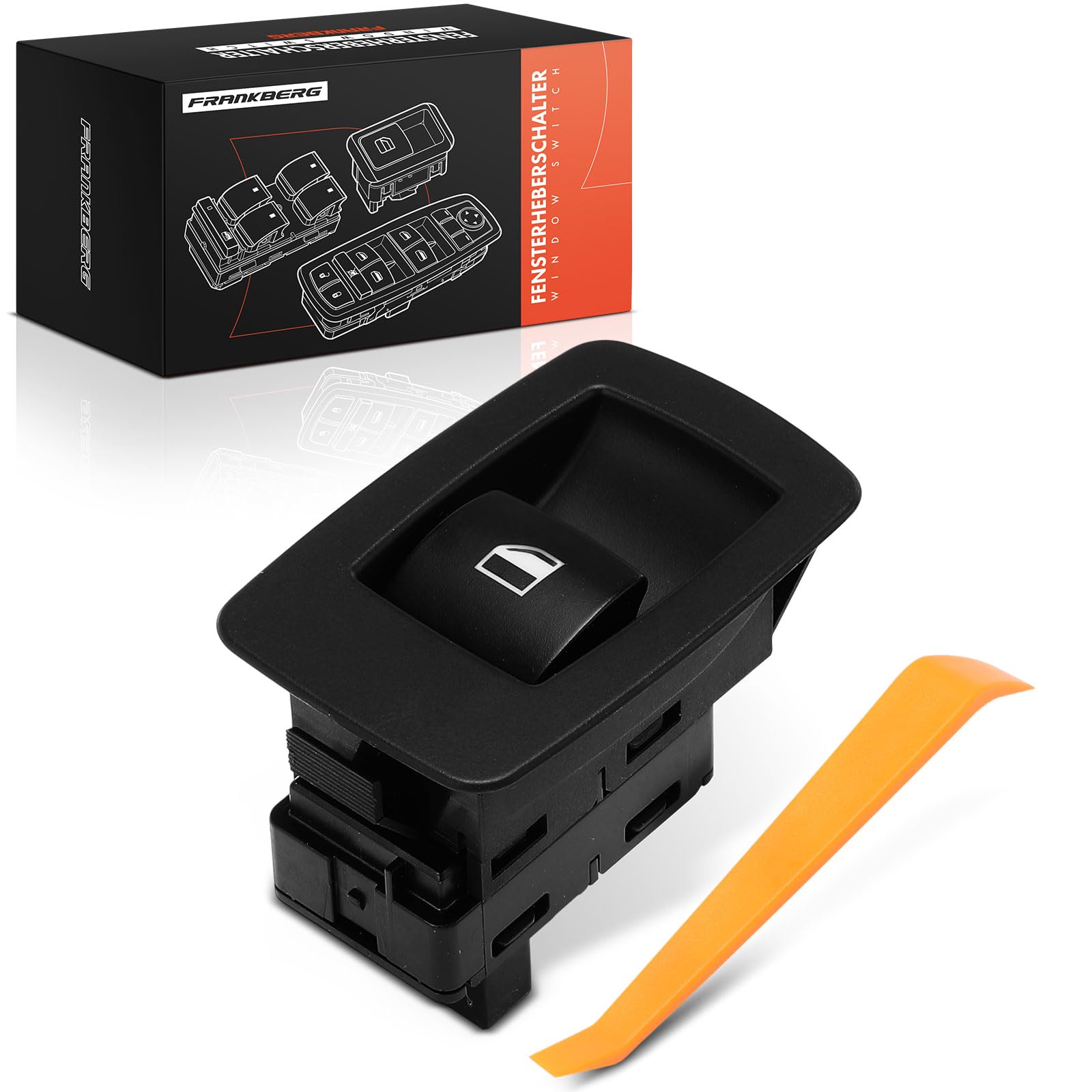 Frankberg Interruttore alzacristalli lato conducente 4-Poli Compatibile con X3 E83 Serie 5 Touring E61 Serie 5 E60 Replace# 61319113773