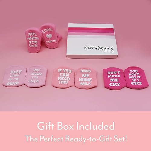 Miniatura 4 de Set de regalo de calcetines para bebé, regalos neutros para baby shower y artículos esenciales para recién nacidos, calcetines para bebés por