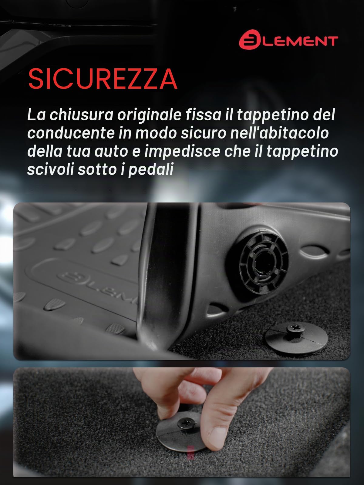Tappetini in gomma 3D su misura per OPEL Corsa F 2019-> Hb 4 pez.