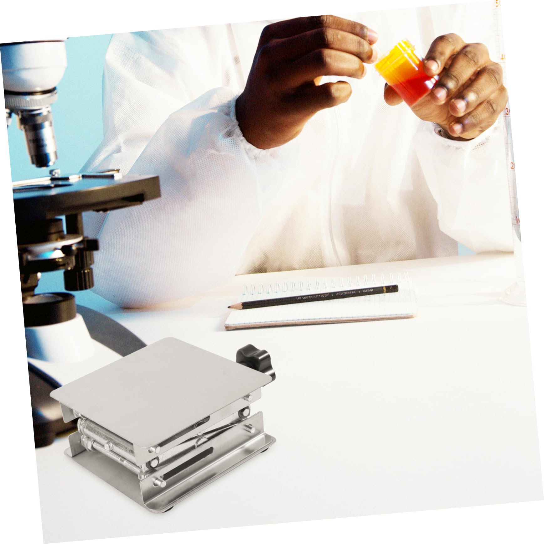 Cabilock Piattaforma Elevatrice da Laboratorio Inossidabile Martinetto Forbice Pratico per Esperimenti Scientifici e Uso