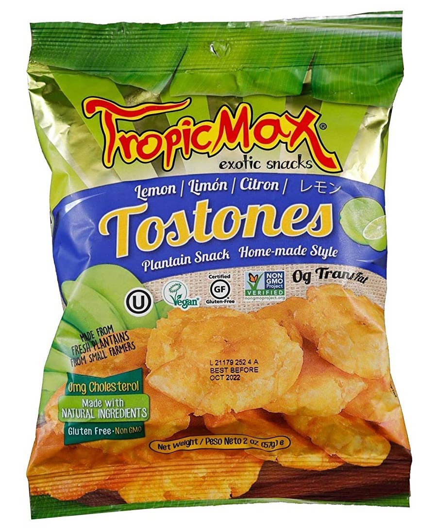 TropicMax Tostones Plantain Chips with Lemon Flavor