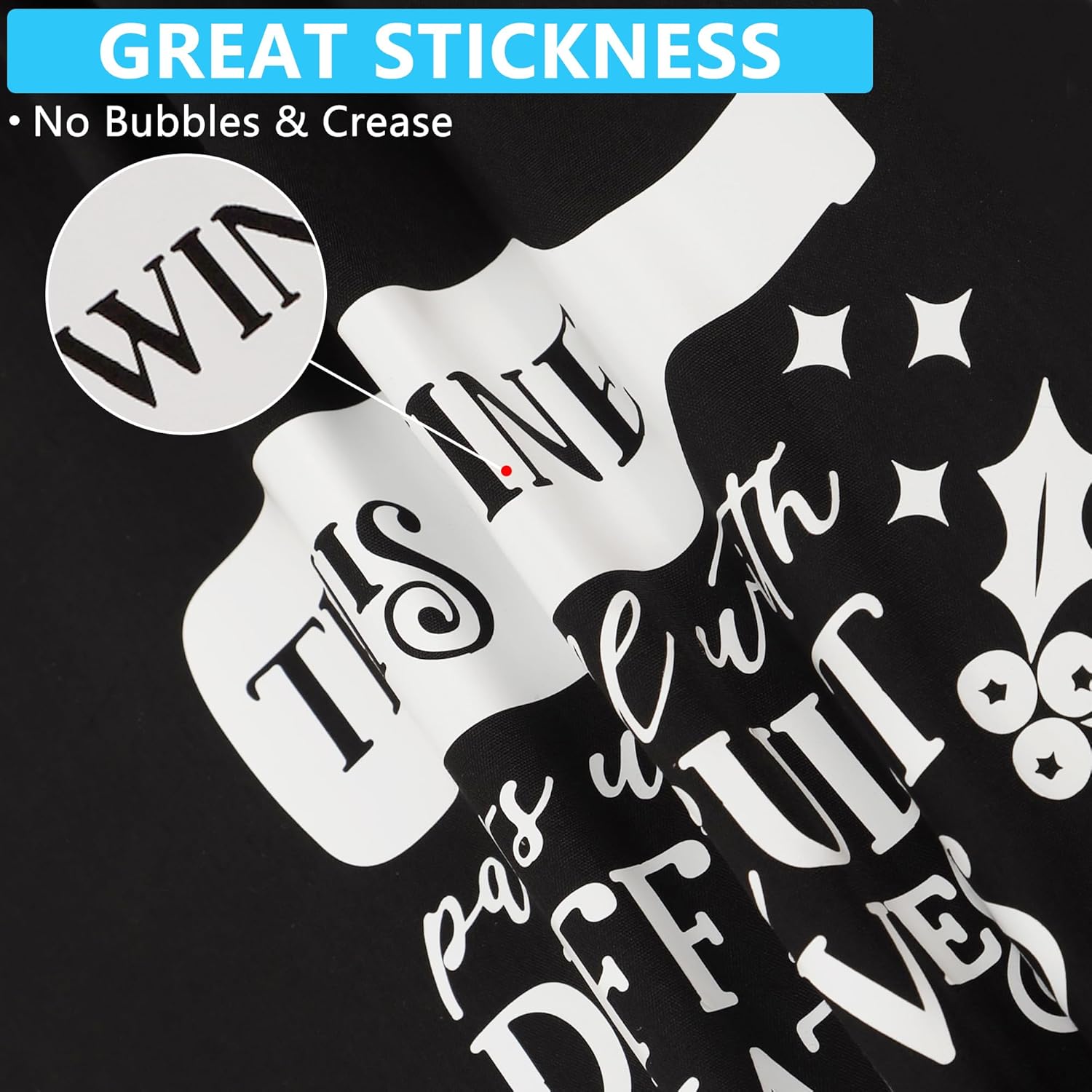 Guangyintong White HTV Heat Transfer Vinyl Rolls, 12" X 100ft Iron on Vinyl PVC Adhesive for T-Shirt, Easy to Cut & Weed for DIY Design