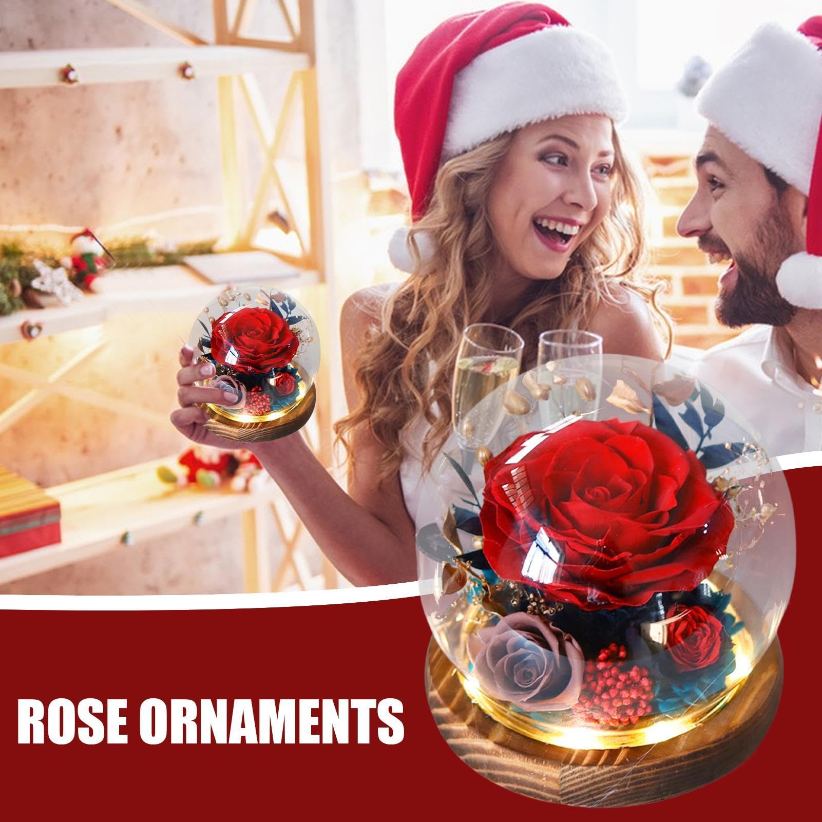 r0se Ornamenti – Fiori eterni in globo di, r0se eterno, conservato