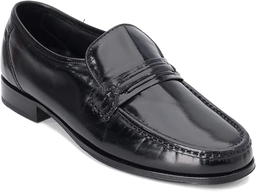 Florsheim Men's Como Moc Toe Strap Loafer Black/Medium / 10.5
