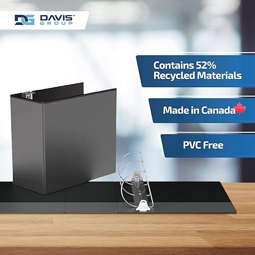 Miniatura 6 de Easyview - Carpetas prémium de 3 anillas con cubiertas transparentes y anillos en D, carpetas para escuela u oficina, 5 pulgadas, paquete de 4,