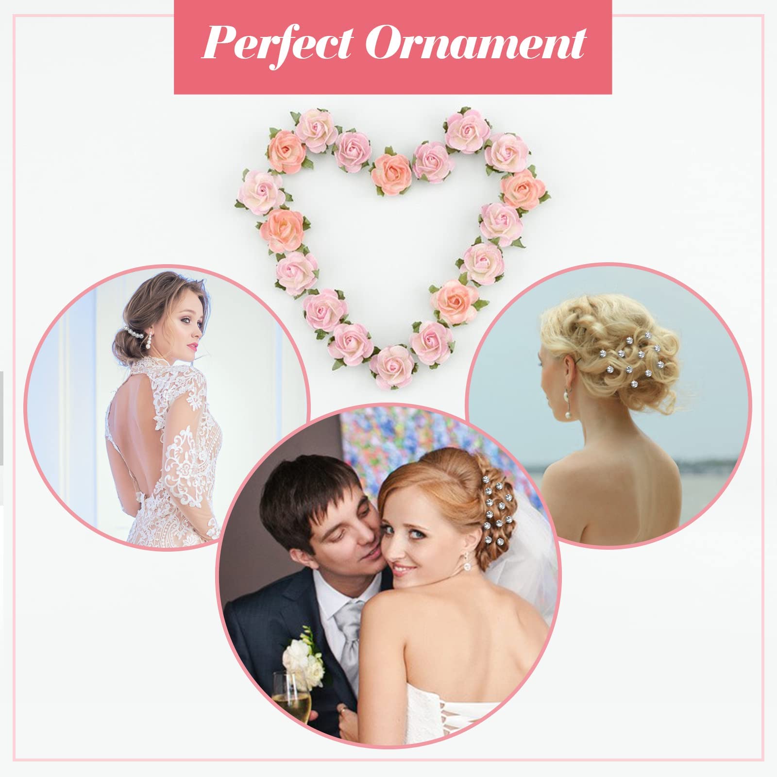 20 stücke Hochzeit Haar Pins Braut Strass Haar Barrettes Kristall Bridal Headstücke Brautjungfer Perle Haarspange Dekorative Schmuck Zubehör for Frauen Mädchen Haar Stil