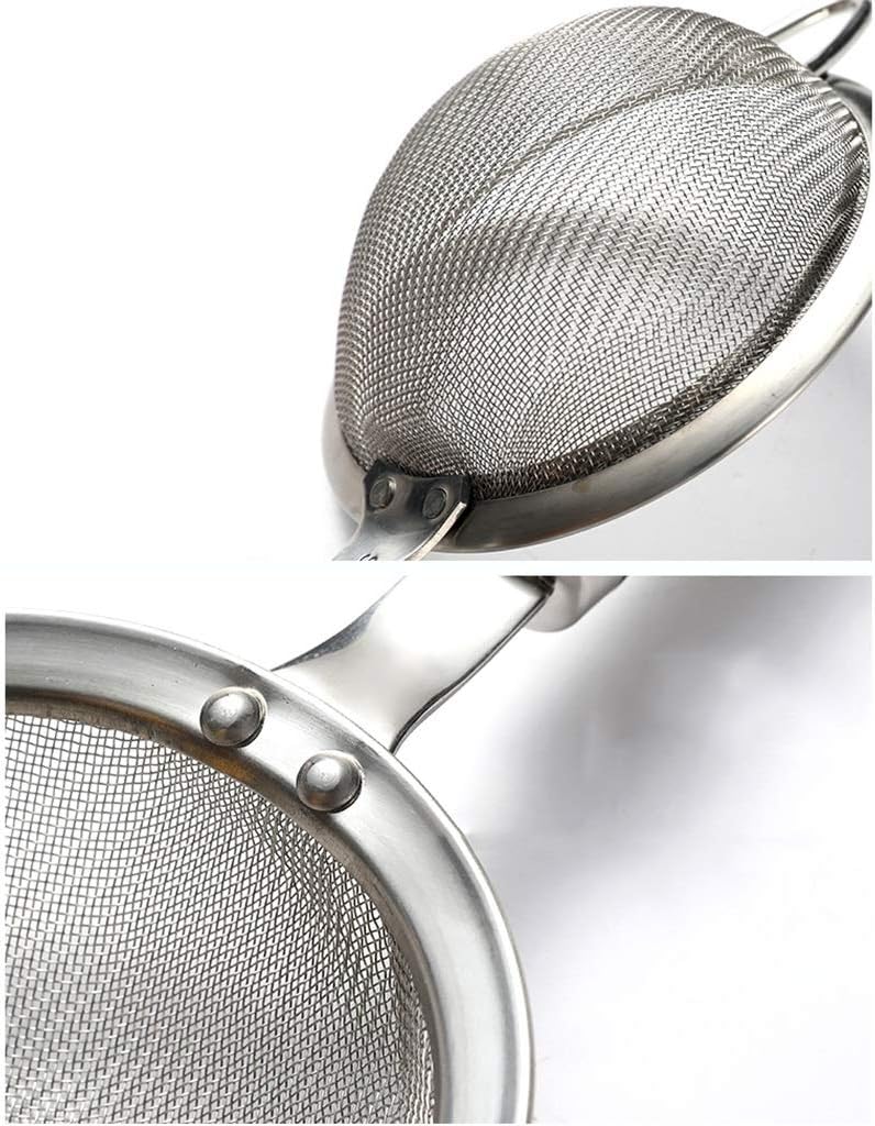 Flour Sieve, Stainless Steel Colander Fine Mesh Kitchen Sifter For Filtering Icing Sugar Pasta Vegetable (Size : Xl)