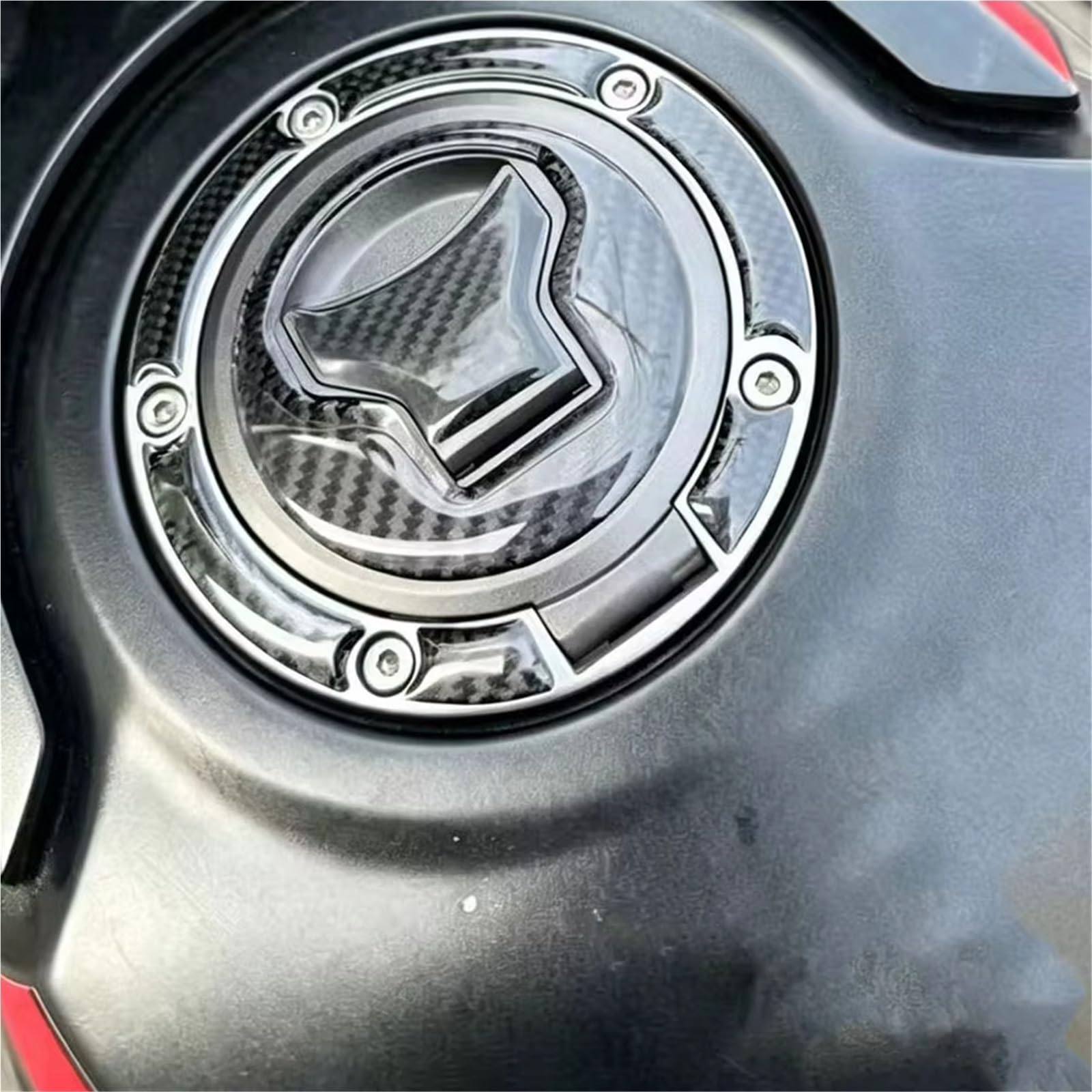 Sticker Serbatoio Moto Adesivo Per Tappo Serbatoio Carburante Per CB125r Per CB500F Per CB500X | Accessori Per Decalcomanie Per Adesivi Per Tappi Serbatoio Carburante In Fibra Carbonio Per Moto