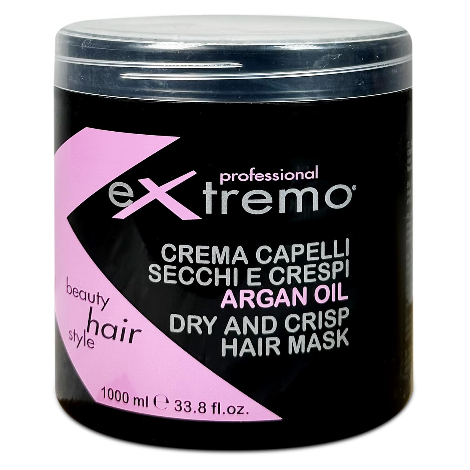 Mascarilla de Argán para Cabello Seco y Rizado, 1L, 3 Unidades | Hidratación Profunda, Brillo y Suavidad, pH Ácido, Anti-Frizz, Fácil de Peinar