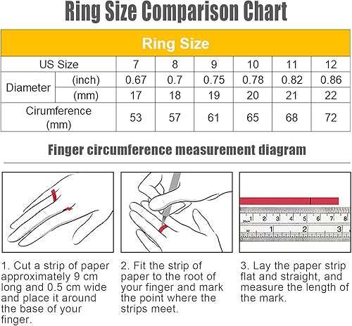 Miniatura 8 de Anillos giratorios para aliviar la ansiedad y el estrés para hombre, anillo mecánico giratorio para parejas (diamante completo plateado 9)