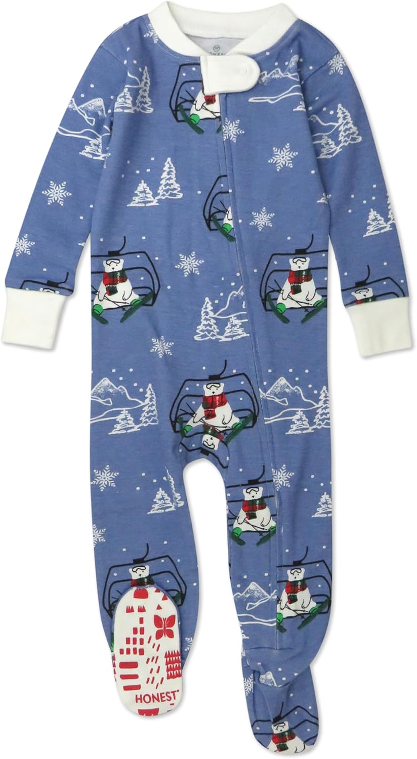 HonestBaby unisex-baby Celebration Non-slip Footed Pajamas One-piece Sleeper Zip-front Pjs 100% Organic Cotton HonestBaby unisex-baby Celebration Non-slip Footed Pajamas One-piece Sleeper Zip-front Pjs 100% Organic Cotton