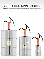Vista 7 de SMART JERRY - Bomba de tambor de 55 galones Bomba de barril de lluvia manual resistente para agua, DEF y líquidos corrosivos Diseño de acción