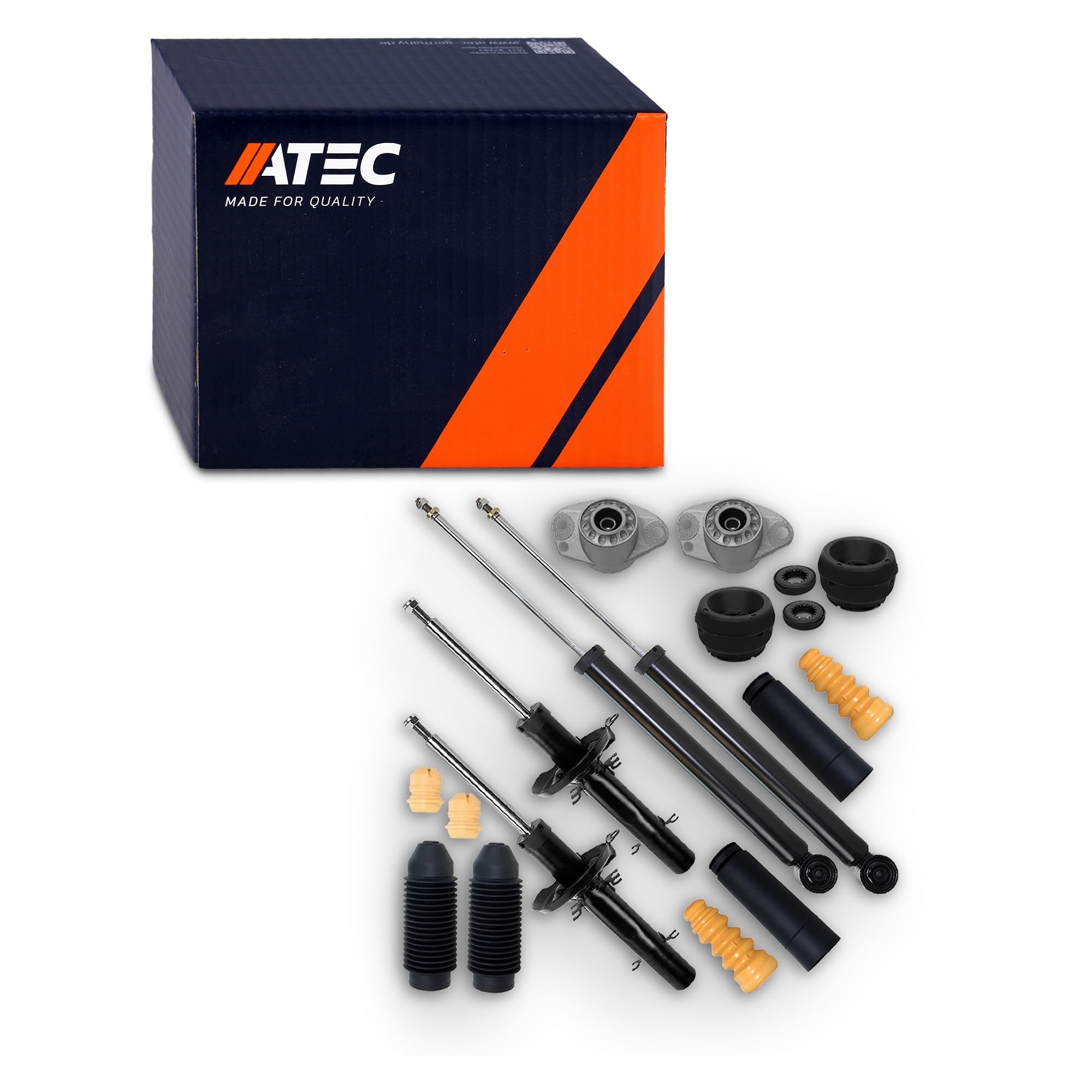 ATEC Germany 4x Amortiguador de gas a presión puntal delantero y trasero