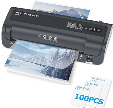 Bonsen 9 inch Laminator Machine with 100 Laminating Sheets