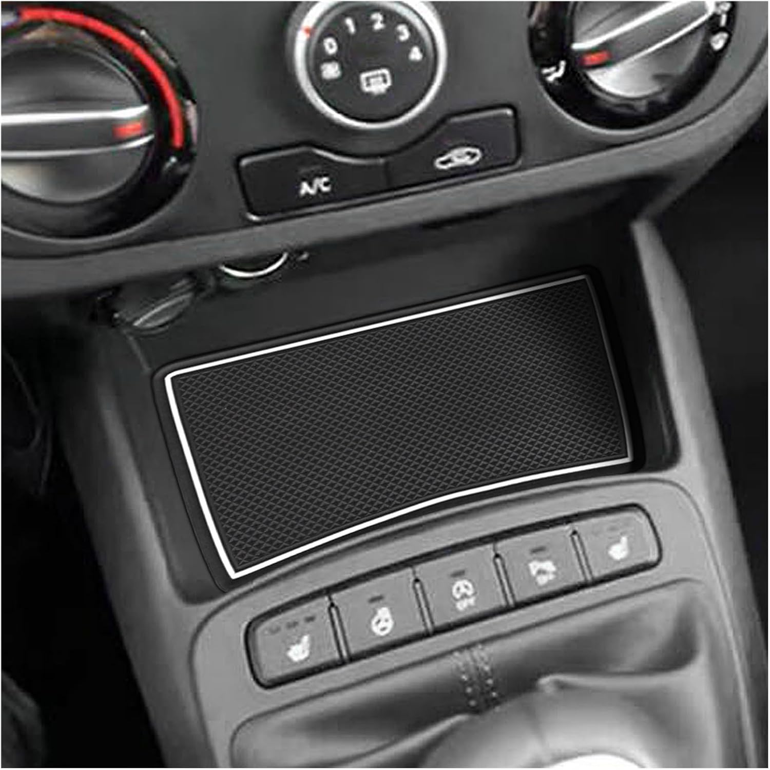 Compatible with Hyundai i10 2021-2023 Anti-Slip Gate Slot Cup Mat Door Groove Pad Accessories Non-Slip Mats Coasters(21i10-L Blue)