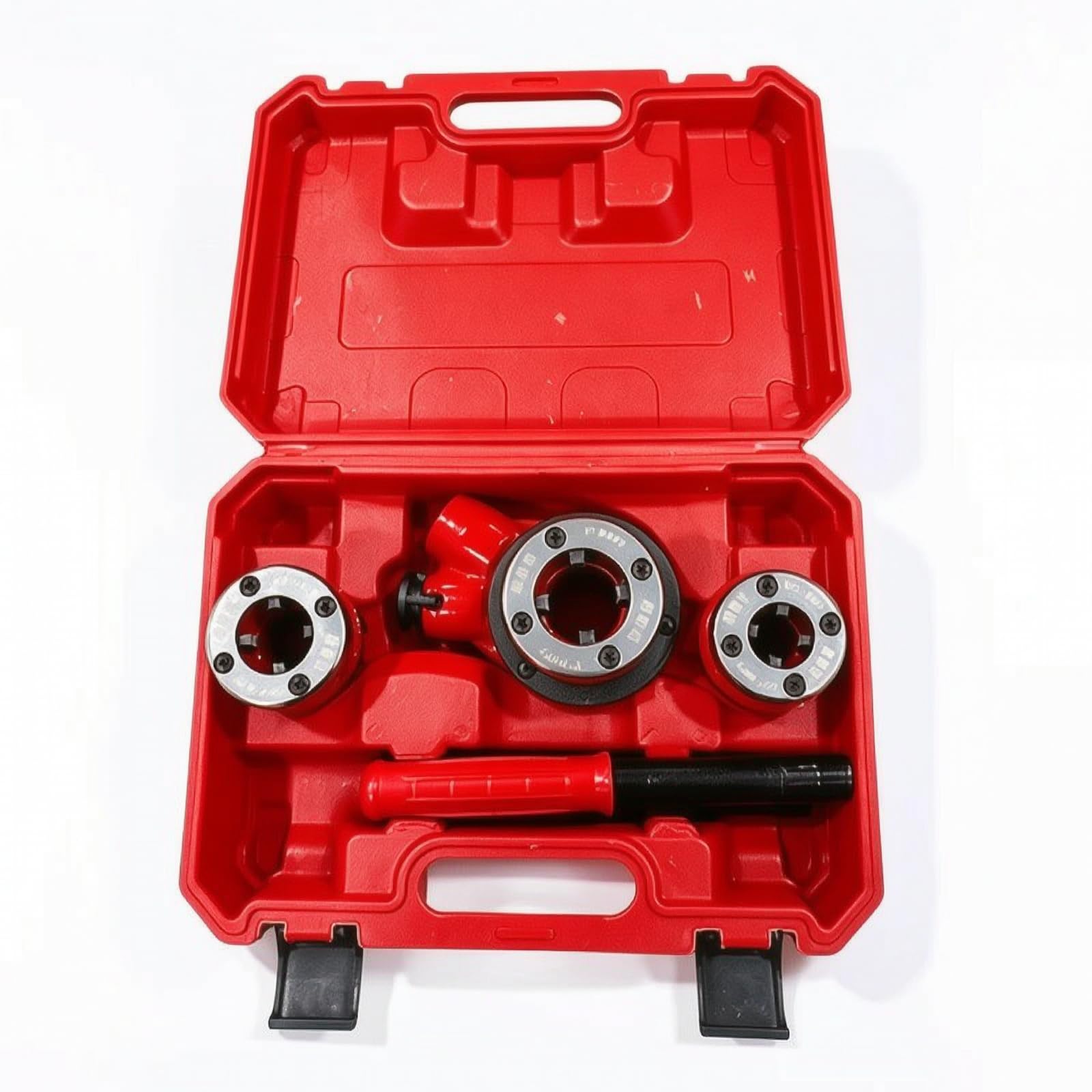 predolo Kit En Tuberías Resistente Terraja, Juego De Terrajas Manuales De 3 Cabezales, Modelo 62, Para Tubos De 4/6 Puntos, 1 Pulgada, Peso Aproximado 3.5kg