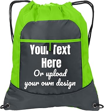 monogrammed cinch sack