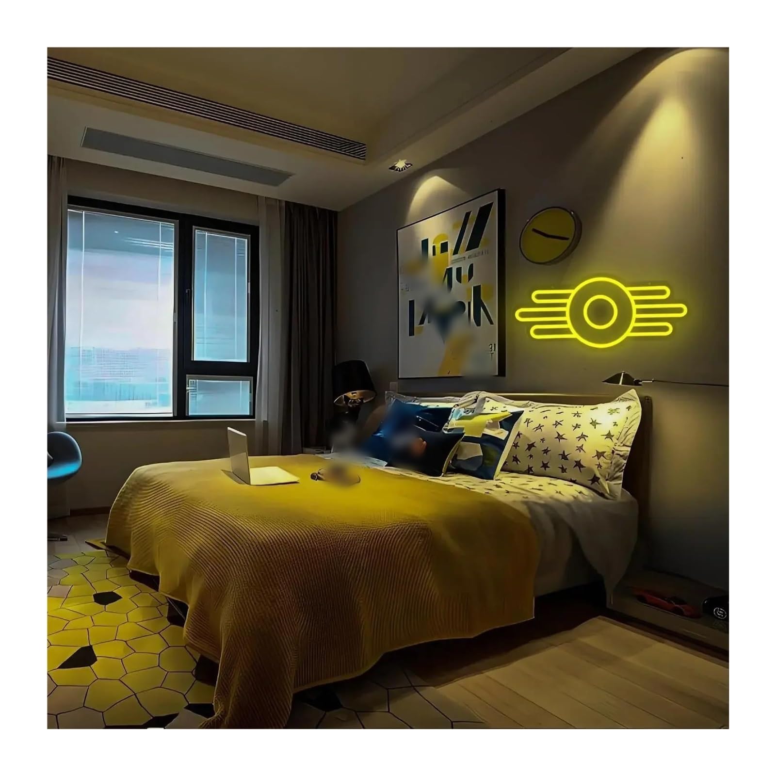 Insegna al Neon Fallout da Appendere, alimentata Tramite USB, Luce dimmerabile per Decorazione murale, Ideale per Feste a Tema Videogiochi e per la casa, Personalizzabile, 41x18,3