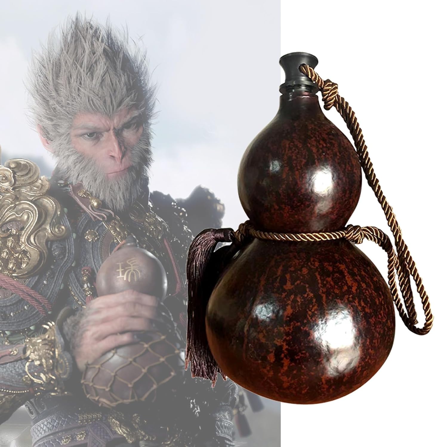 Black Myth Wukong Gourd Drankcontainer Waterfles, Rollenspel Rekwisieten for Dagelijks Drinken, Buitenras, Breng Gelukkig Mee(150ml