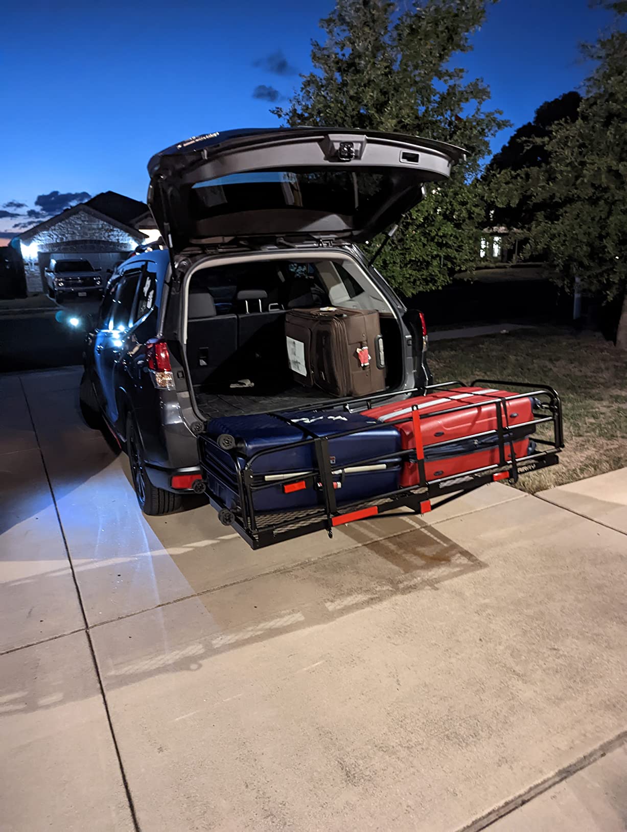 35/mo Finance OKLEAD 400 Lbs Heavy Duty Hitch Mount Cargo Carrier 60