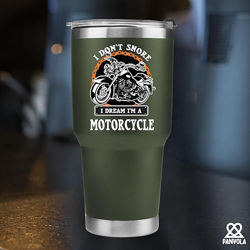 Miniatura 6 de Panvola Vaso de acero inoxidable con texto en inglés "I Don't Snore I Dream I'm A Motorcycle Snorers Motorcyclist Gift Biker Rider For Dad Husband