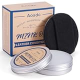 Mink Oil Leather Conditioner Cleaner for Leather Boots&comma; Mink Oil Kit 3&period;52 Oz with Sponge&comma; All-Natural Waterproof Soften and Restore Shoes&comma; Jackets&comma; Hats&comma; Baseball Gloves&comma; Saddles and Harnesses