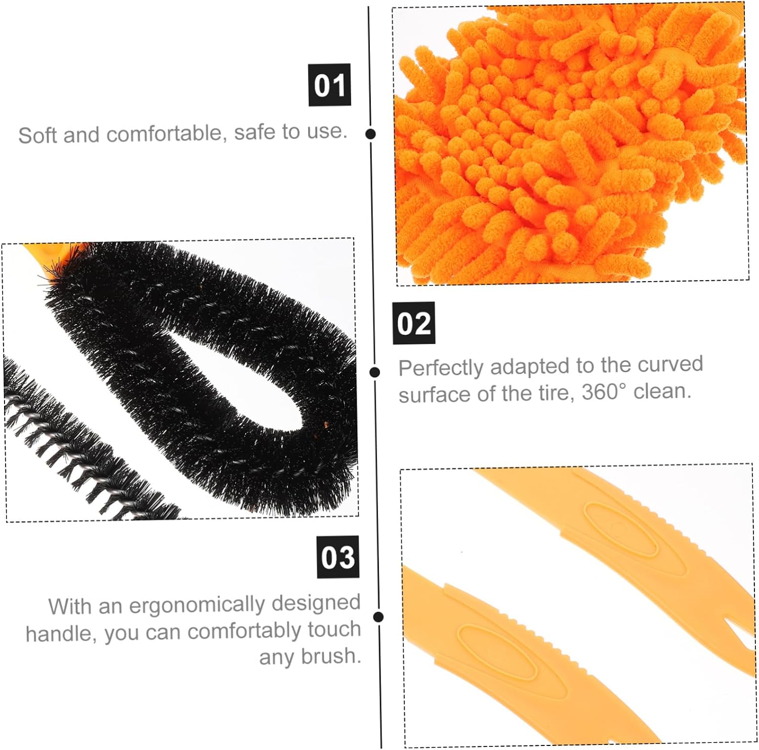 1set Bike Chain Cleaner Ergonomic Cleaning Tool for Easy Maintenance of Chains Cassettes Derailleurs for Types