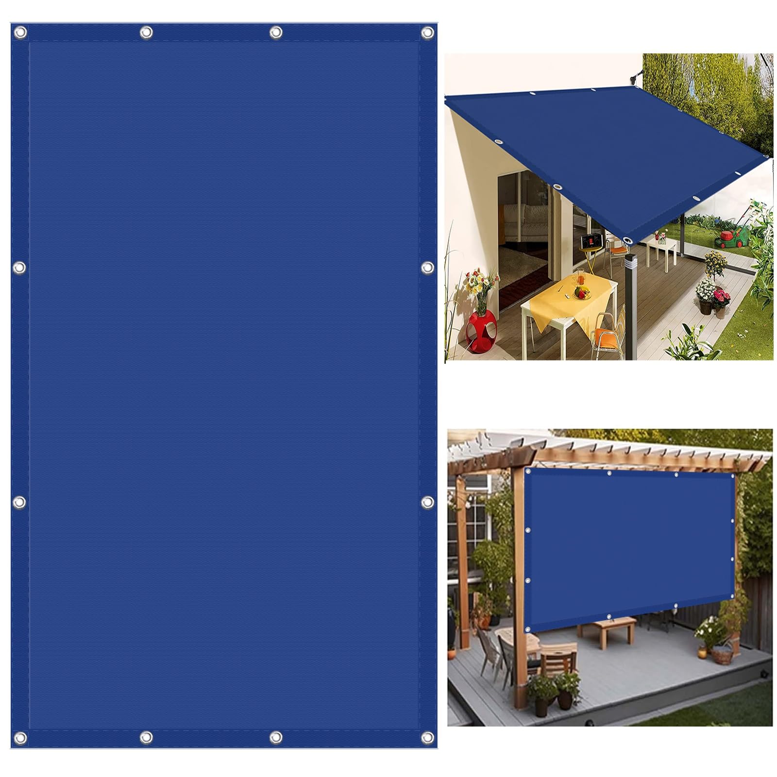 Voile d'ombrage pour jardin et terrasse pare-soleil bleu foncé