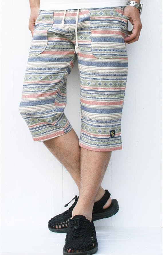 Amazon クリフメイヤー Kriff Mayer 17 Lohateco ロハテコ おしゃれステテコパンツ クロップド ショーツ ショートパンツ 短パン ギフト プレゼント 部屋着 パジャマ クリフメイヤー メンズ レディース ユニセックス M 1 オフ ミディアムパンツ 通販