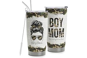 Boy Mom Tumbler, Mom of Boys Vacuum Insulated Stainless Steel Travel Mug