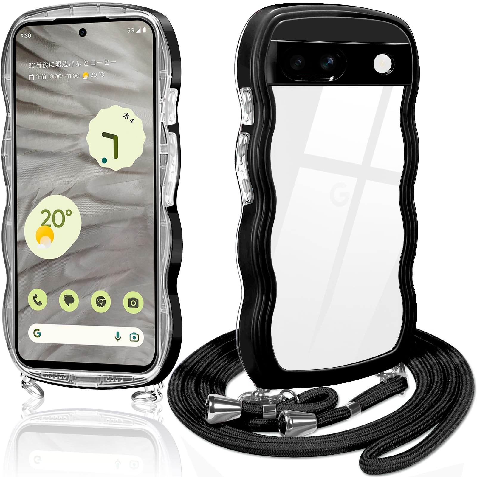 Amazon.co.jp: Google Pixel 7a 用の ケース クリア ショルダー